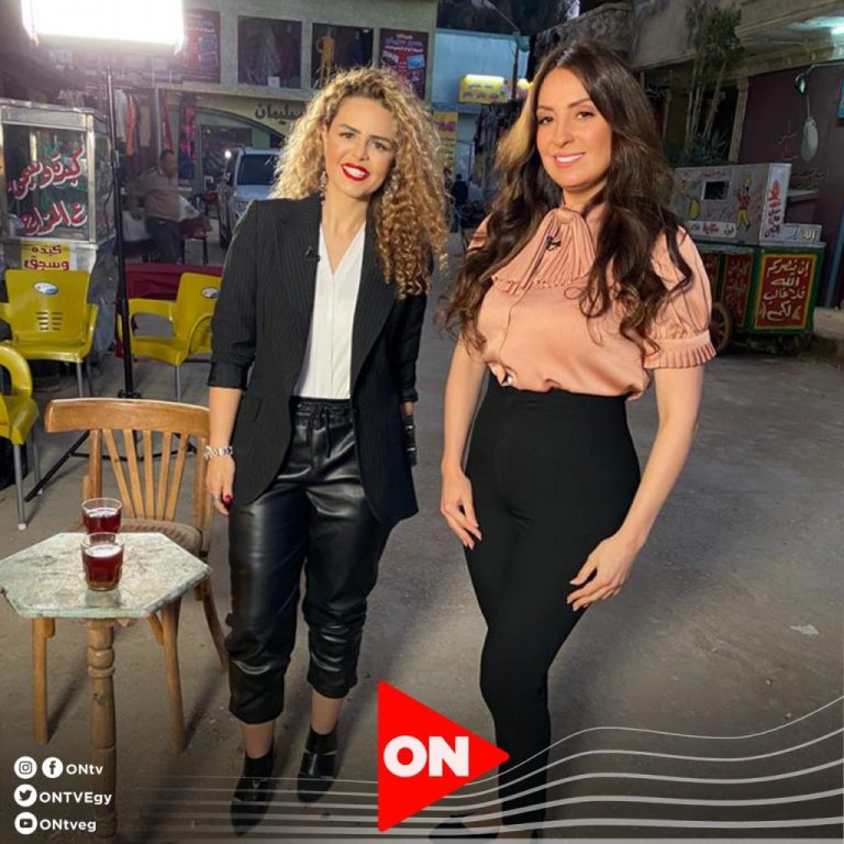 ابطال مسلسل ضل راجل في ضيافة شيرين حمدي علي  on set